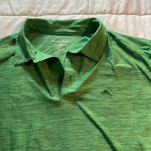 Tommy Bahamas island zone green shirt sleeve polo size xl